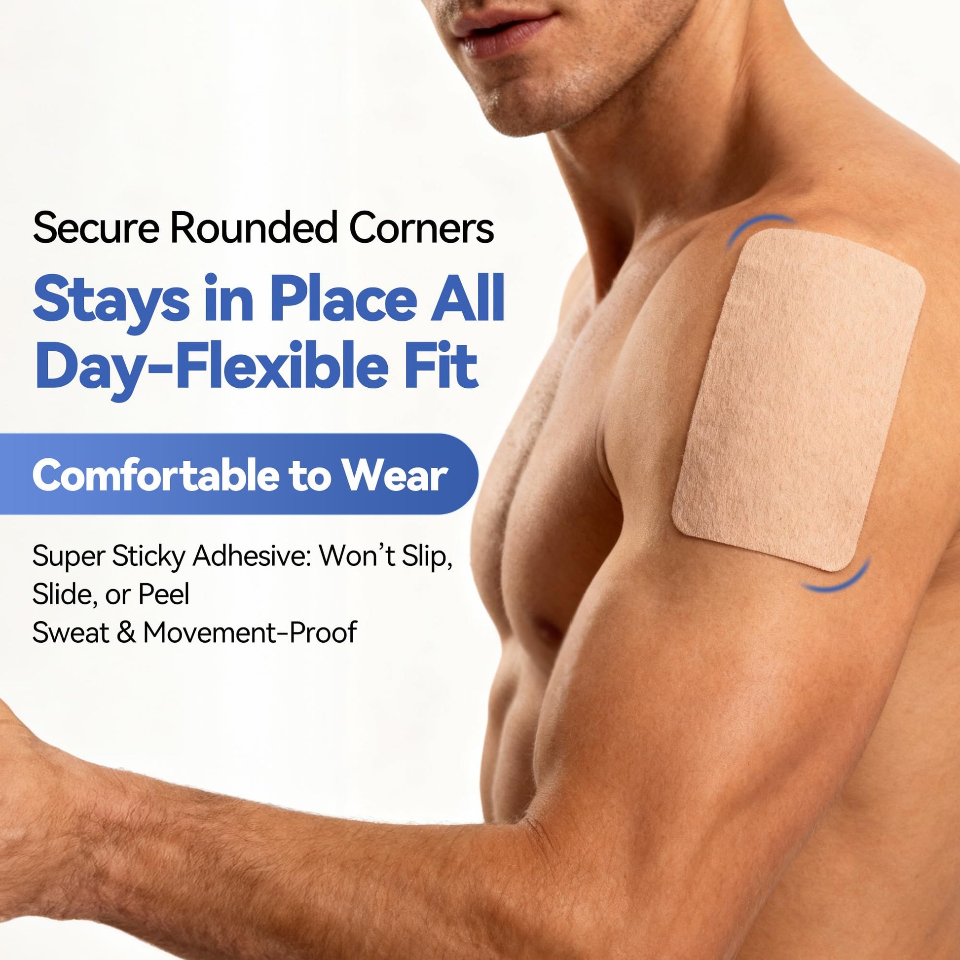 CARELAND 4% Lidocaine Patches Maximum Strength, 21 Count (10cm x 14cm) - OTC Pain Relief Patches with Stronger Adhesion for Back, Shoulder, Knee, Large Size - Maple Wellness Supplements