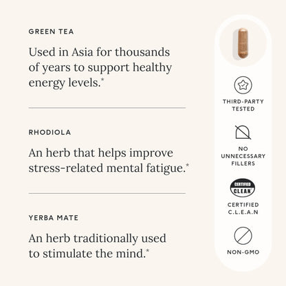 Care/of Natural Energy Supplements for Fatigue Vitamins for Energy and Tiredness for Women & Men, Energy Vitamins for Women for Healthy Energy, Energy Supplements for Women – 30 Energy Pills - Maple Wellness Supplements