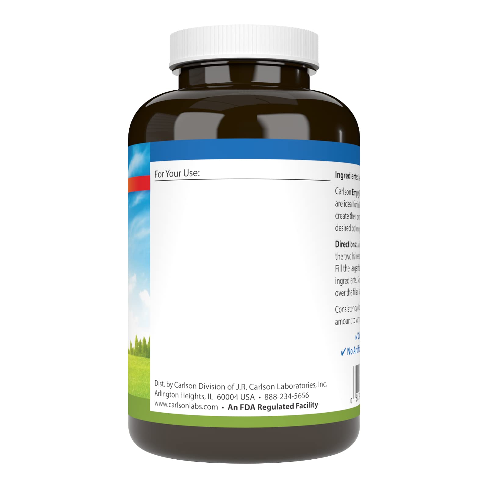 Carlson - Empty Gelatin 00 Capsules, Easy to Separate & Fill, 150 capsules - Maple Wellness Supplements