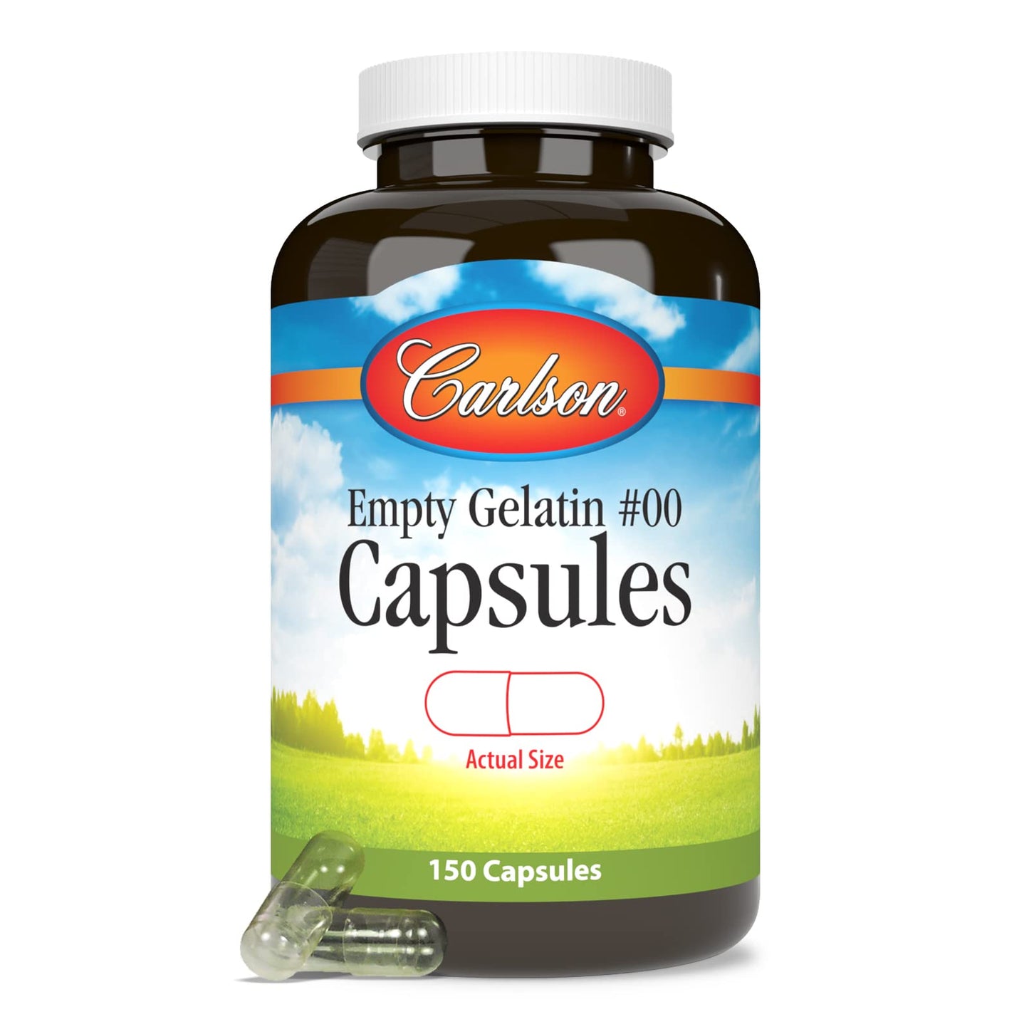 Carlson - Empty Gelatin 00 Capsules, Easy to Separate & Fill, 150 capsules - Maple Wellness Supplements
