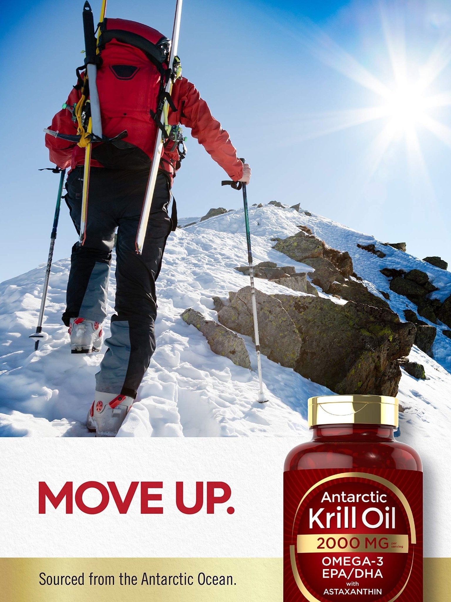 Carlyle Antarctic Krill Oil 2000 mg 120 Softgels | Omega-3 EPA, DHA, with Astaxanthin - Maple Wellness Supplements