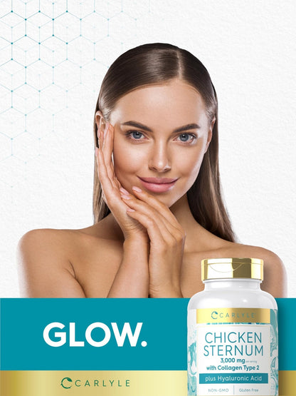 Carlyle Chicken Sternum Collagen Type 2 | 3000mg | 120 Capsules | Plus Hyaluronic Acid | Non-GMO, Gluten Free Supplement - Maple Wellness Supplements