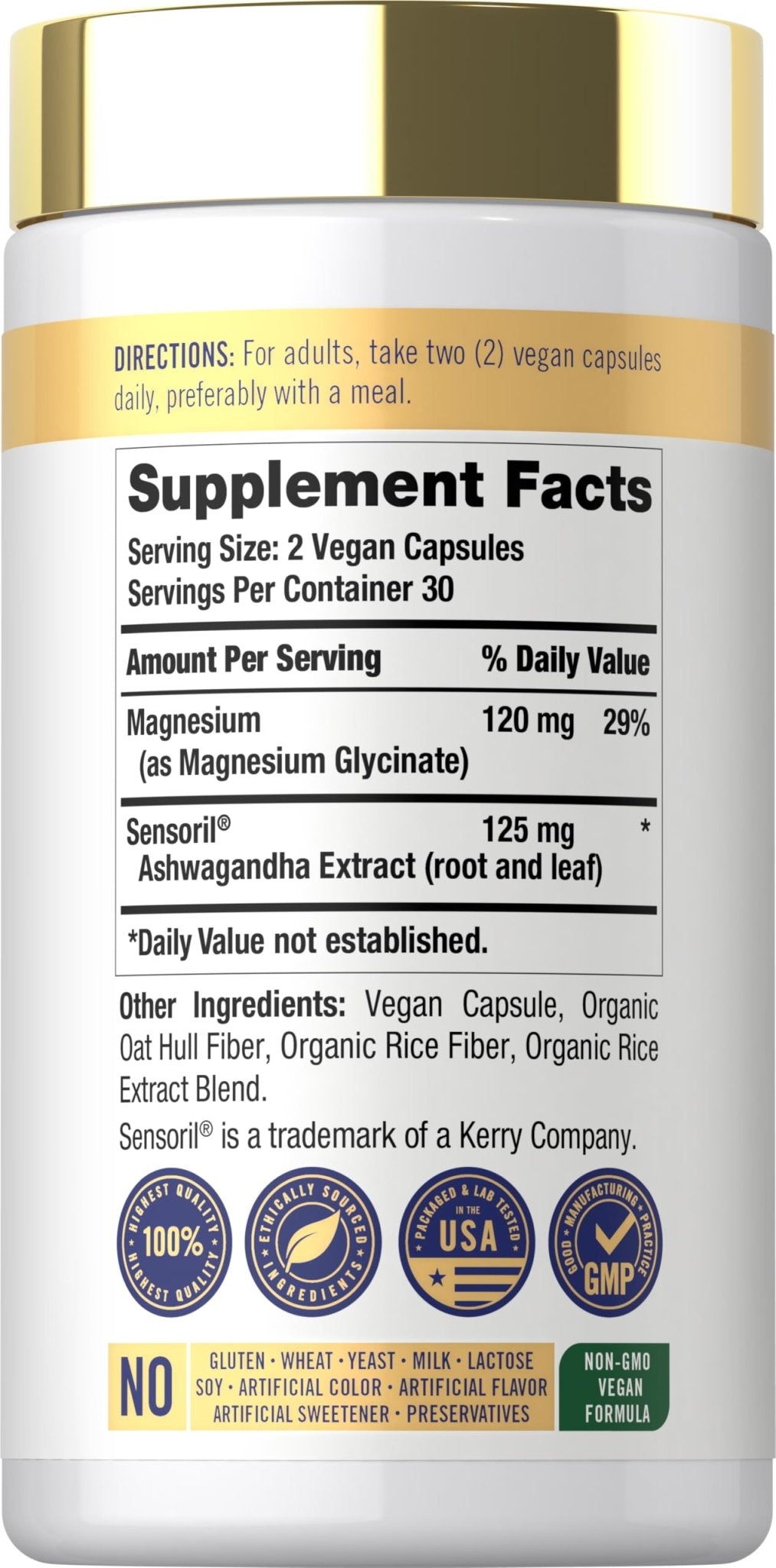 Carlyle Cortisol Supplement | 60 Vegan Capsules | Ashwagandha & Magnesium Complex | Non-GMO, Gluten Free - Maple Wellness Supplements