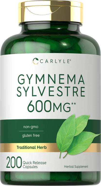 Carlyle Gymnema Sylvestre Capsules | 200 Count | Non-GMO and Gluten Free Supplement - Maple Wellness Supplements