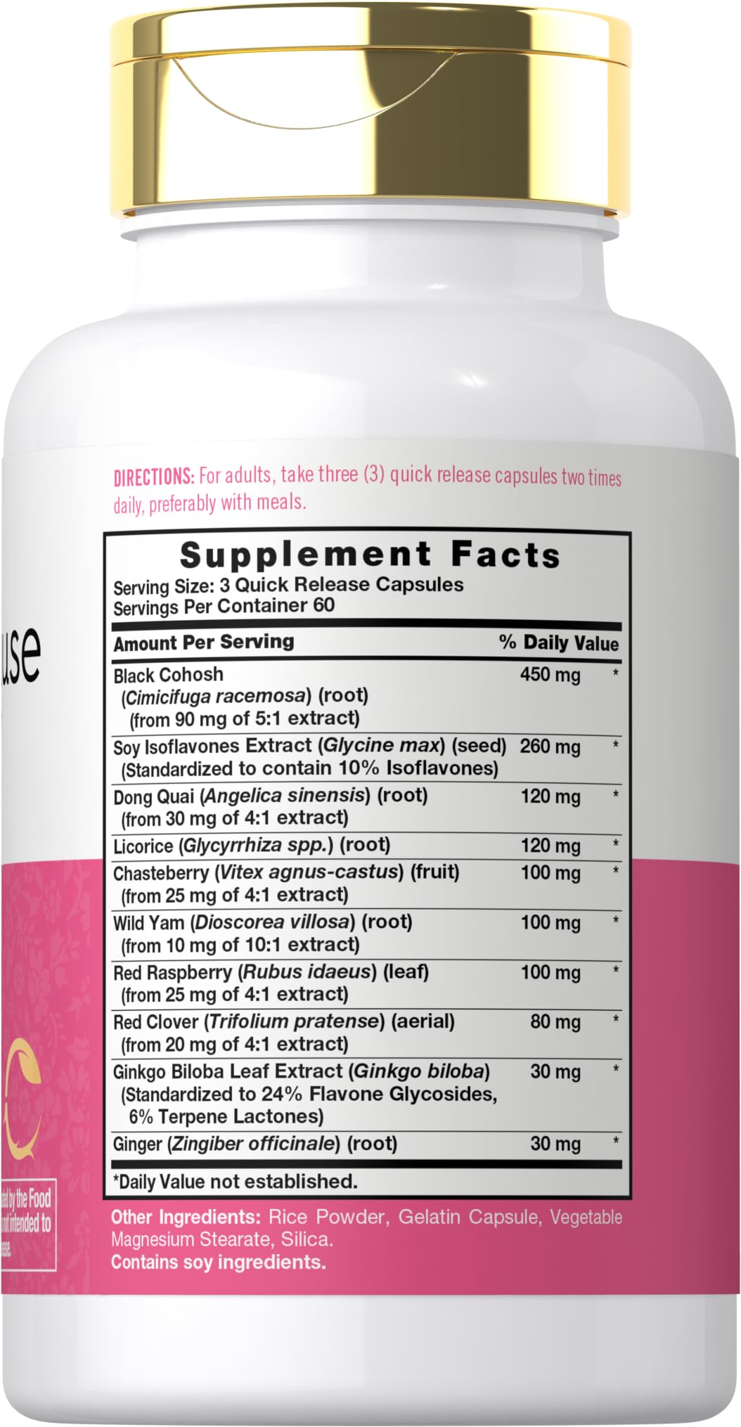 Carlyle Menopause Supplement for Women | 180 Capsules | Helps with Hot Flashes and Night Sweats | Non-GMO, Gluten Free Menopause Support - Maple Wellness Supplements