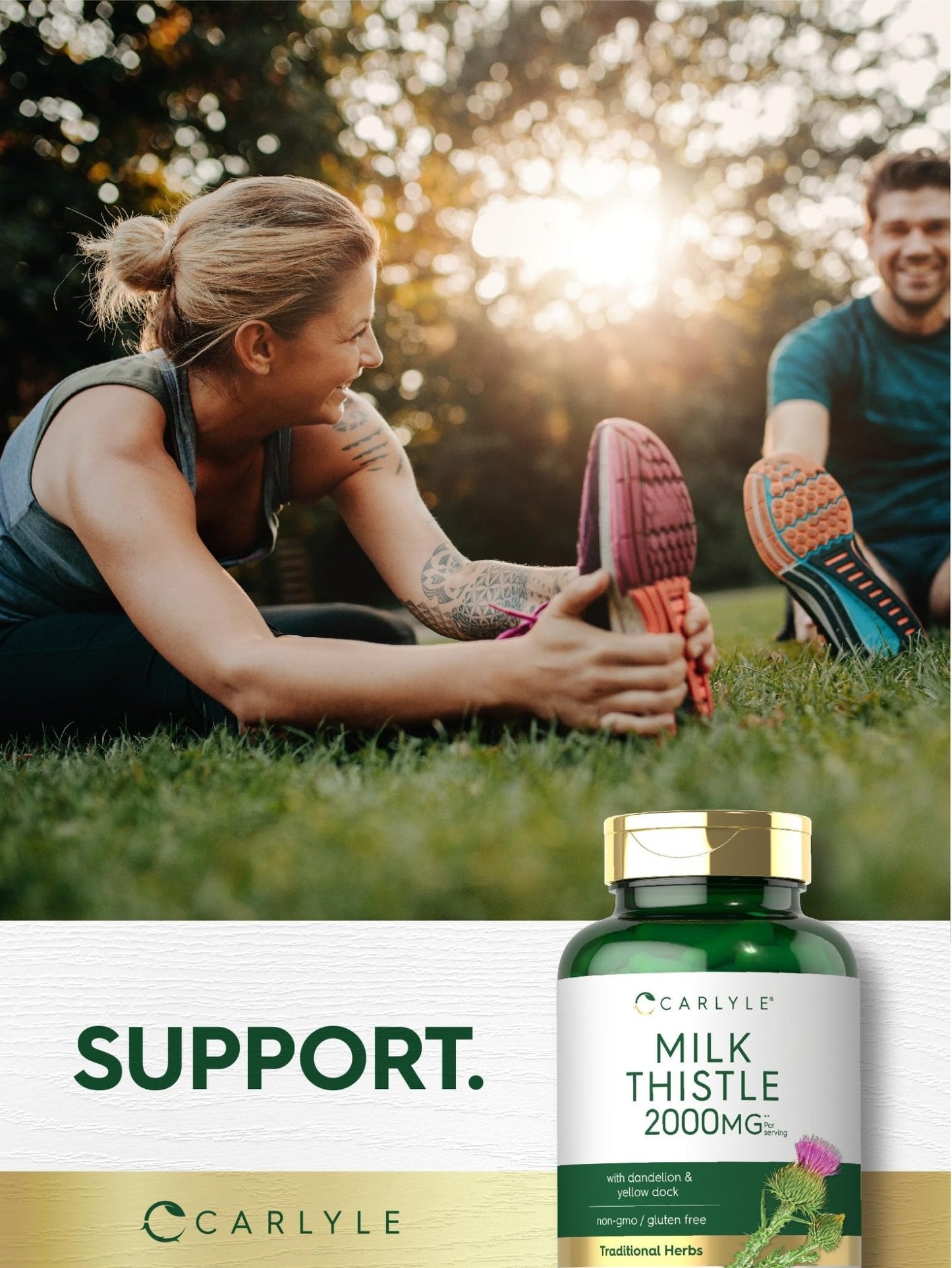 Carlyle Milk Thistle 2000mg | 180 Capsules | with Dandelion & Yellow Dock | Non-GMO - Maple Wellness Supplements