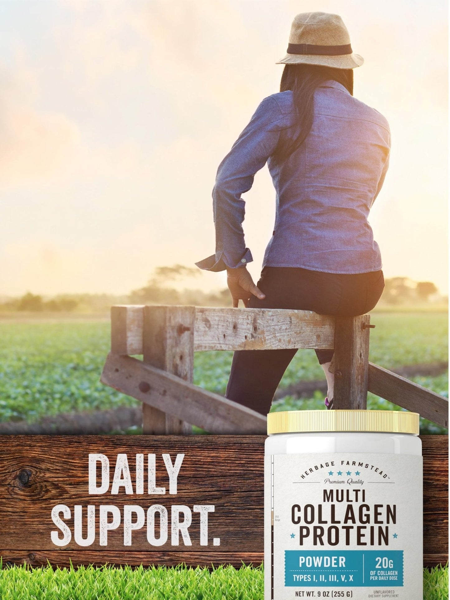 Carlyle Multi Collagen Protein Powder | Type I, II, III, V & X | 9 Oz | Peptides Premium Blend | Unflavored | for Women and Men | Non-GMO and Gluten Free | 25 Servings | by Herbage Farmstead - Maple Wellness Supplements