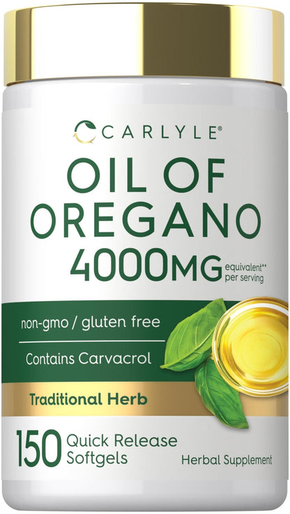 Carlyle Oregano Oil Supplement | 150 Softgel Capsules | Contains Carvacrol | Non-GMO & Gluten Free Formula - Maple Wellness Supplements