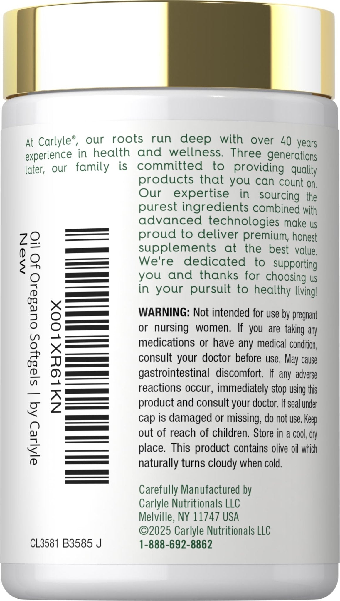 Carlyle Oregano Oil Supplement | 150 Softgel Capsules | Contains Carvacrol | Non-GMO & Gluten Free Formula - Maple Wellness Supplements