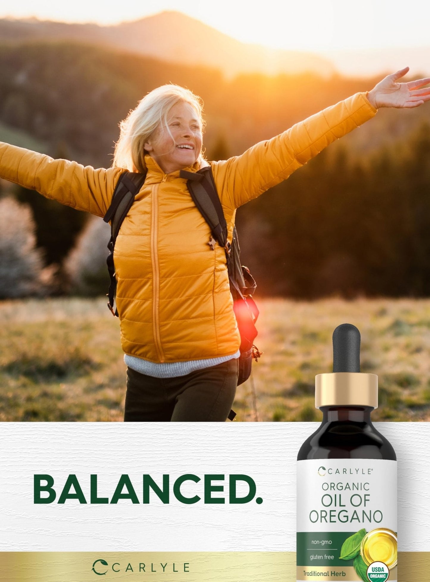 Carlyle Organic Oil of Oregano Liquid Drops - 2 fl oz - 1 Year Supply | Vegan Herbal Supplement | Non-GMO, Gluten Free - Maple Wellness Supplements