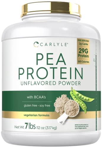 Carlyle Pea Protein Powder with BCAA'S 7lb | Unflavored | 29G Protein | Non-GMO, Gluten - Maple Wellness Supplements