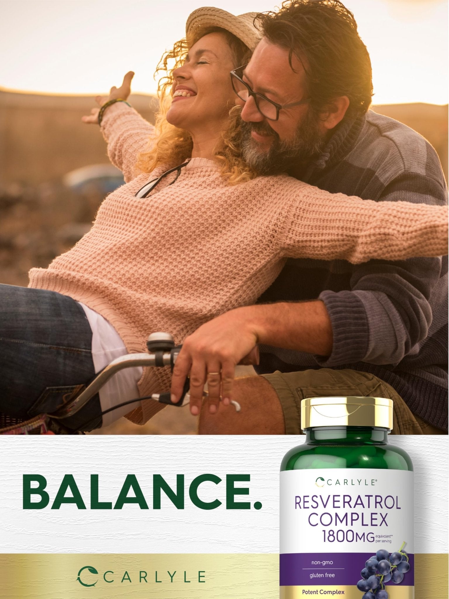Carlyle Resveratrol Complex - 180 Capsules - Trans Resveratrol Supplement with Grape Seed Extract - Non GMO, Gluten Free - Maple Wellness Supplements