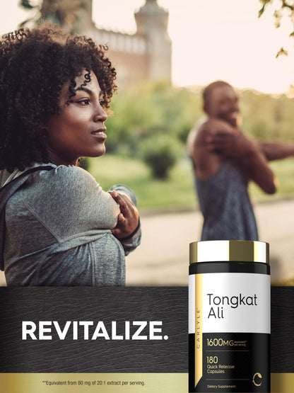 Carlyle Tongkat Ali | 180 Quick Release Capsules | Non-GMO and Gluten Free Supplement - Maple Wellness Supplements