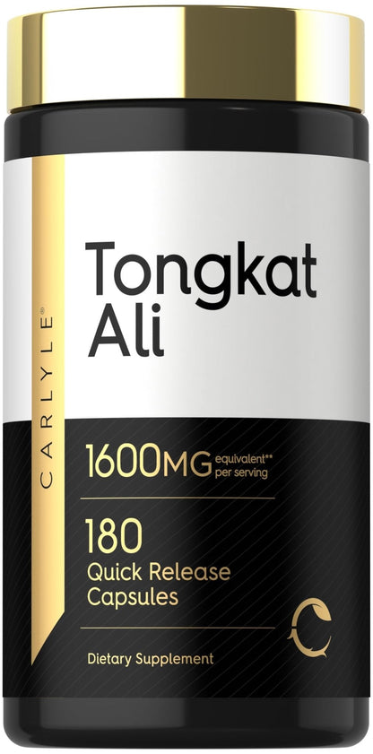 Carlyle Tongkat Ali | 180 Quick Release Capsules | Non-GMO and Gluten Free Supplement - Maple Wellness Supplements