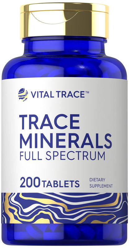 Carlyle Trace Minerals | 200 Tablets | Full Spectrum Supplement | Non-GMO & Gluten Free Complex | by Vital Trace - Maple Wellness Supplements