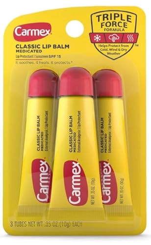 Carmex Classic Lip Balm, 0.35 Ounce (Pack of 3) - Maple Wellness Supplements