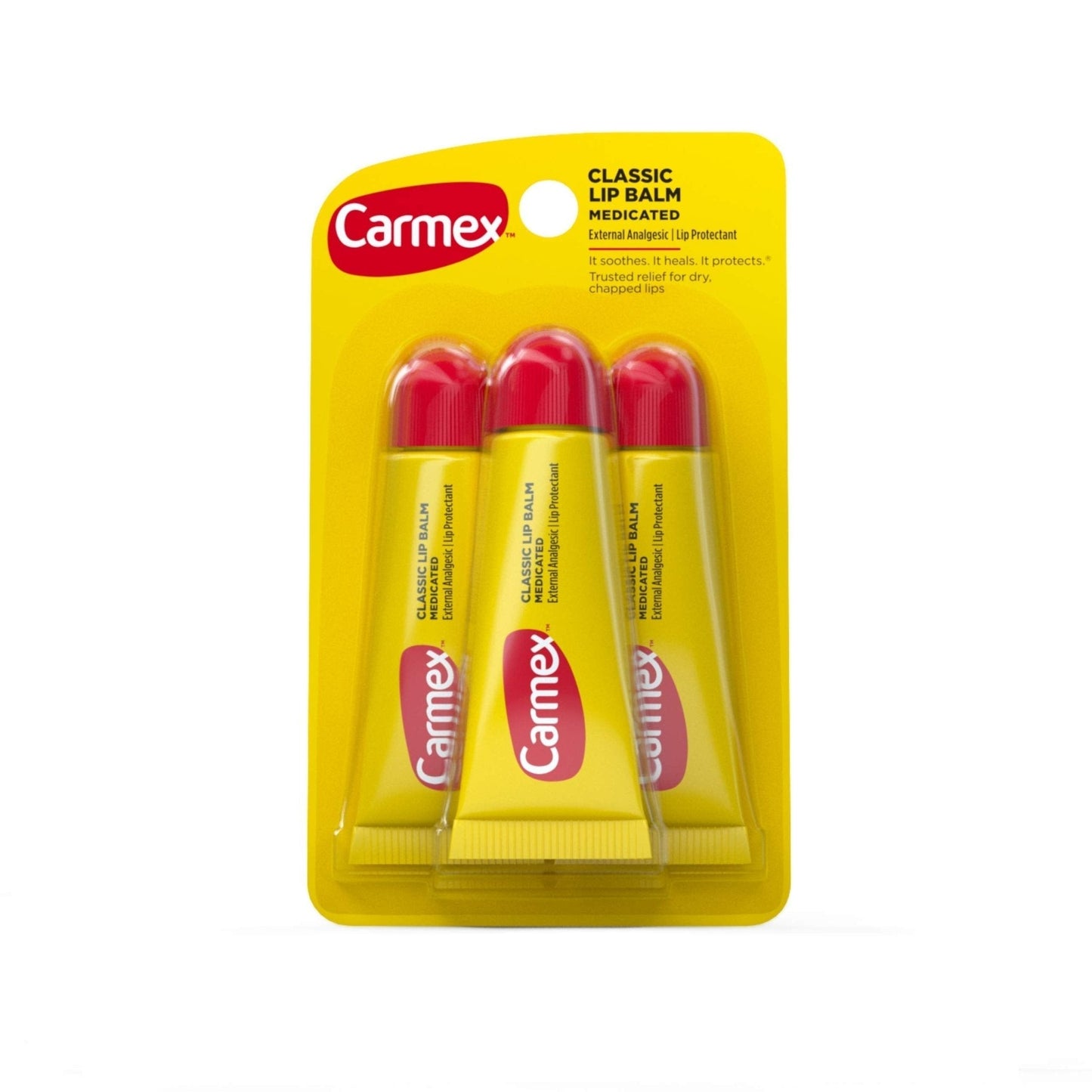 Carmex Original Flavor Moisturizing Lip Balm Tube Value Pack,0.35 Ounce (3 Count) - Maple Wellness Supplements