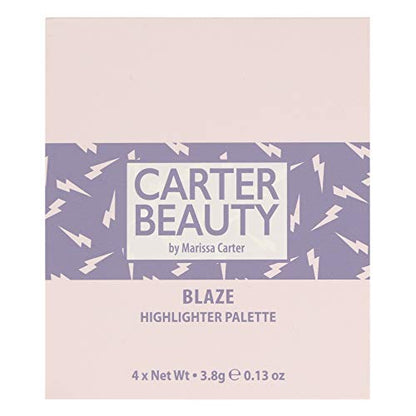 Carter Beauty By Marissa Carter Mini Highlighter Palette | Long Lasting Makeup | Shimmer & Matte Shades (Blaze) - Maple Wellness Supplements