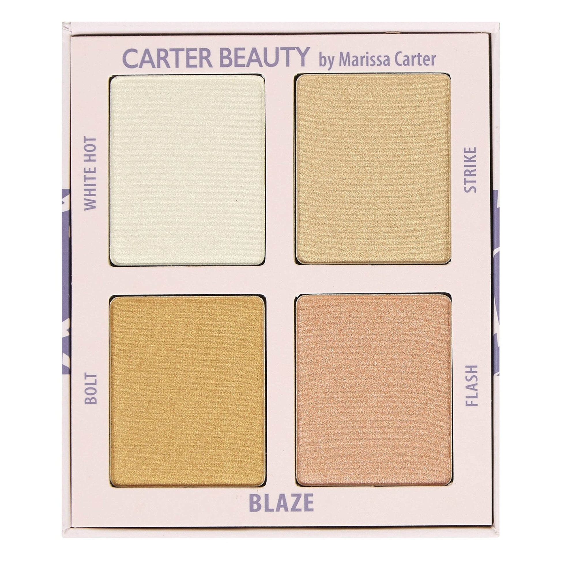Carter Beauty By Marissa Carter Mini Highlighter Palette | Long Lasting Makeup | Shimmer & Matte Shades (Blaze) - Maple Wellness Supplements