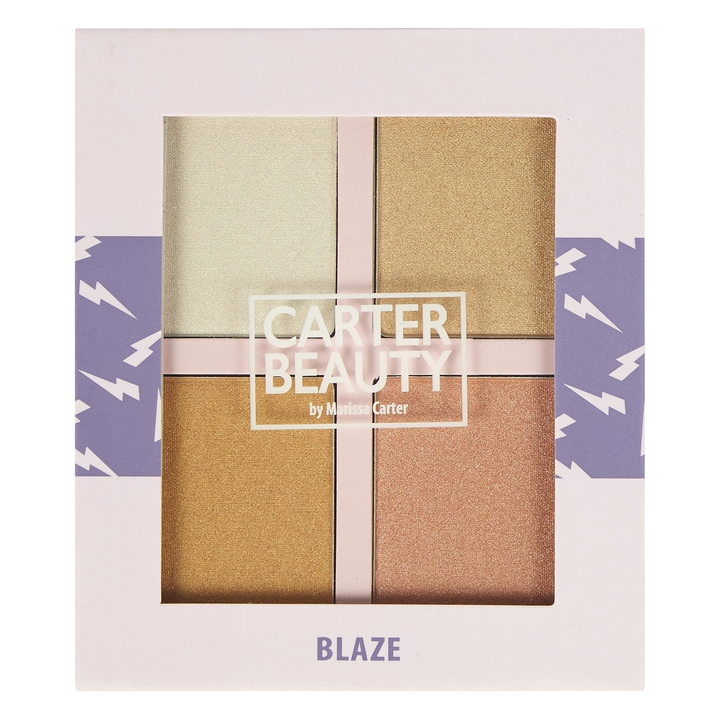 Carter Beauty By Marissa Carter Mini Highlighter Palette | Long Lasting Makeup | Shimmer & Matte Shades (Blaze) - Maple Wellness Supplements