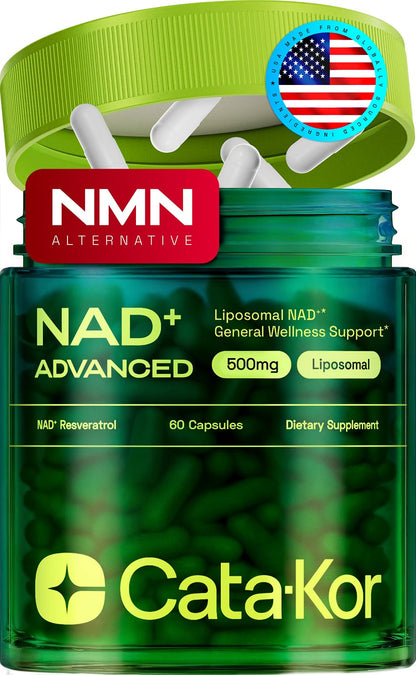 Cata-Kor Liposomal NAD Resveratrol Supplement – NMN Supplement Alternative – Third-Party Tested – Advanced NAD Supplement - Maple Wellness Supplements