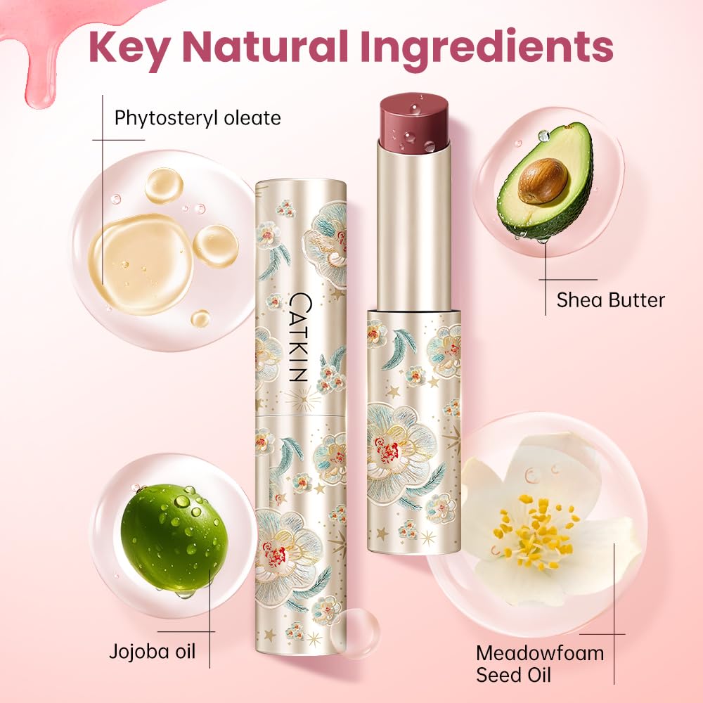 CATKIN Glossy Lip Balm Ultra Hydating Glow Lip Tinted Jelly Plump Melting Balm Shea Butter Repair Soothing For Dry Lips Dewy Finished 0.12 oz C05 SUNFLOWER - Maple Wellness Supplements