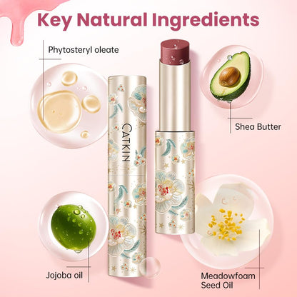 CATKIN Glossy Lip Balm Ultra Hydating Glow Lip Tinted Jelly Plump Melting Balm Shea Butter Repair Soothing For Dry Lips Dewy Finished 0.12 oz C05 SUNFLOWER - Maple Wellness Supplements