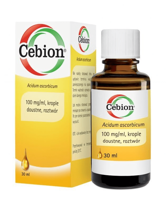 Cebion 100mg/ml, oral drops, 30ml - treatment of vitamin C deficiency - Maple Wellness Supplements