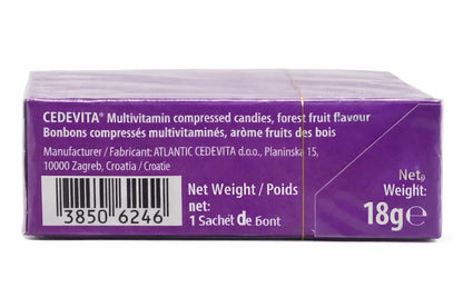 Cedevita Multivitamin Healthy and Sweet Candies - Pack of 8 (Forest Fruit) - Maple Wellness Supplements