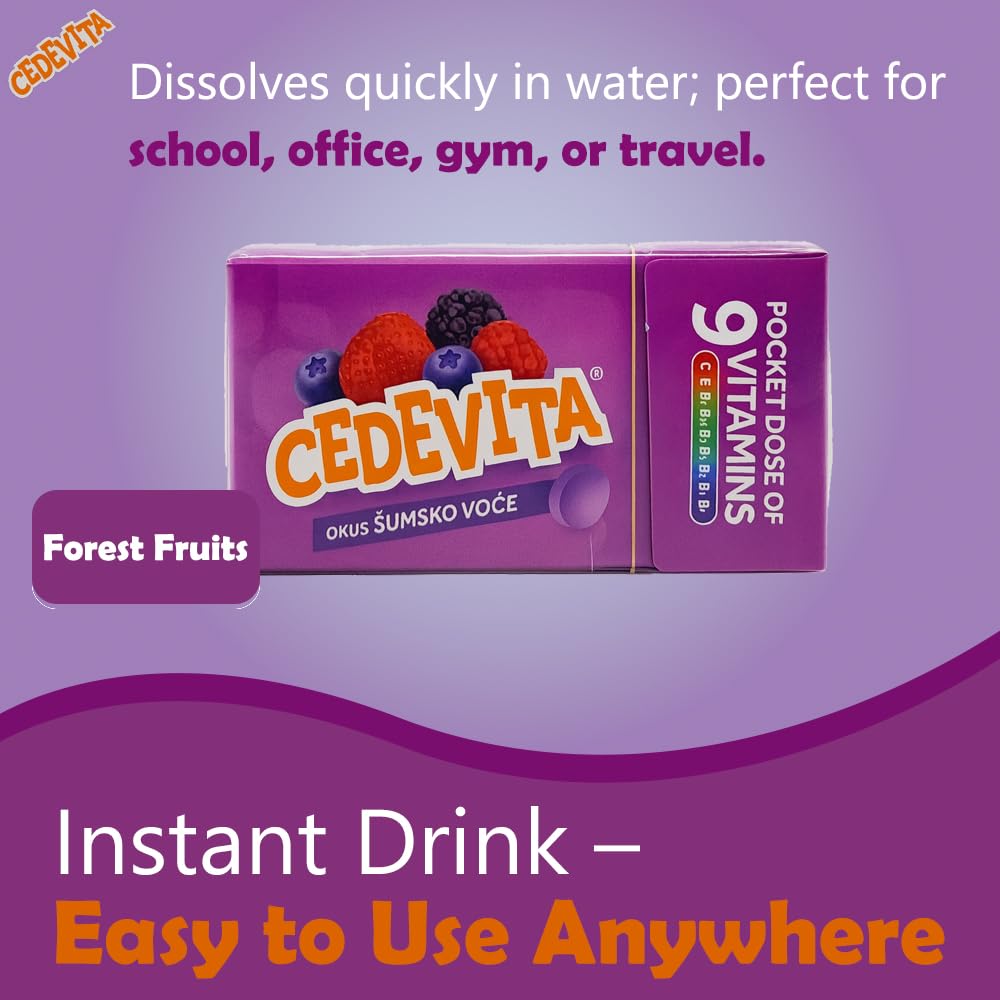 Cedevita Multivitamin Healthy and Sweet Candies - Pack of 8 (Forest Fruit) - Maple Wellness Supplements