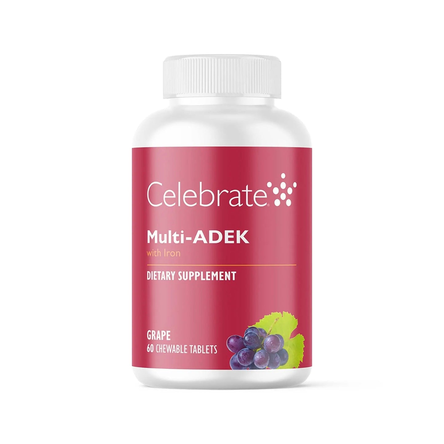 Celebrate Vitamins Multi ADEK Chewables, 60mg Iron - Daily Bariatric Multivitamin, Vitamins A, D, E, K & B12 for Duodenal Switch Surgery Patients - Maple Wellness Supplements