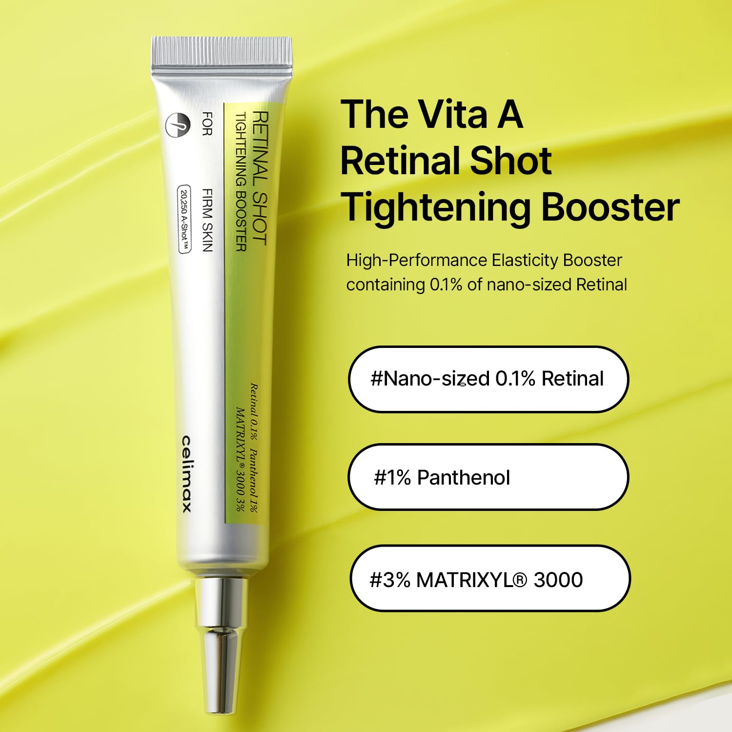 celimax The Vita A Retinal Shot Tightening Booster | 0.1% Retinal, 3% Matryxyl, High-Strength Retinoid - Maple Wellness Supplements