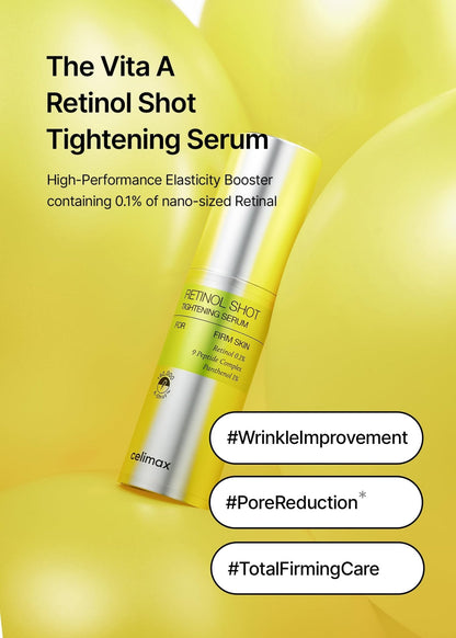 celimax The Vita A Retinol Shot Tightening Serum | with Pure Vitamin A Retinol, Peptide, Pore Minimizer - Maple Wellness Supplements