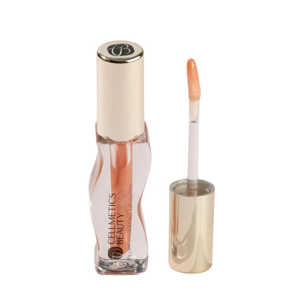Cellmetics Hydrating & Plumping Lip Gloss for Women | Haven (1) | Non sticky, Shiny & Tinted Lip Gloss | Plump Ultra-Glossy Lipstick, Silky-Soft Shine, Nourishing, Vitamin-E Enriched Lipgloss - Maple Wellness Supplements