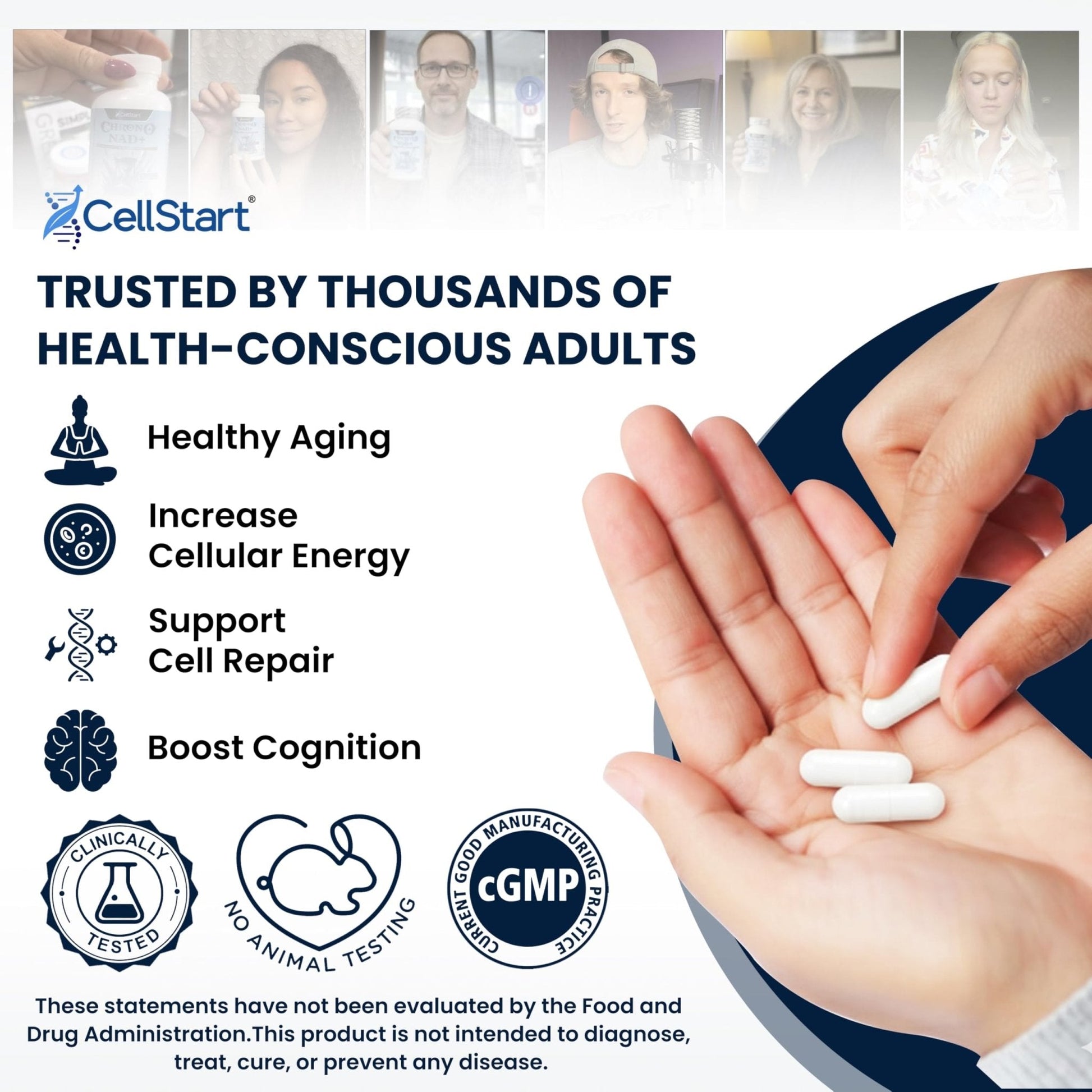 CellStart NAD+ Resveratrol Supplement 60 Capsules of 500mg | Anti Aging & Cellular Support Supplements for Women & Men - NAD Supplement Made in USA, (1-Month Supply) - Maple Wellness Supplements