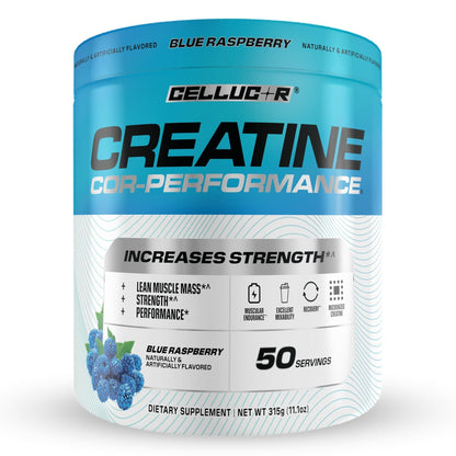 Cellucor Creatine Powder, Blue Raspberry Flavor - Increases Strength, Lean Muscle Mass & Endurance, Micronized Creatine for Fast Absorption - Maple Wellness Supplements