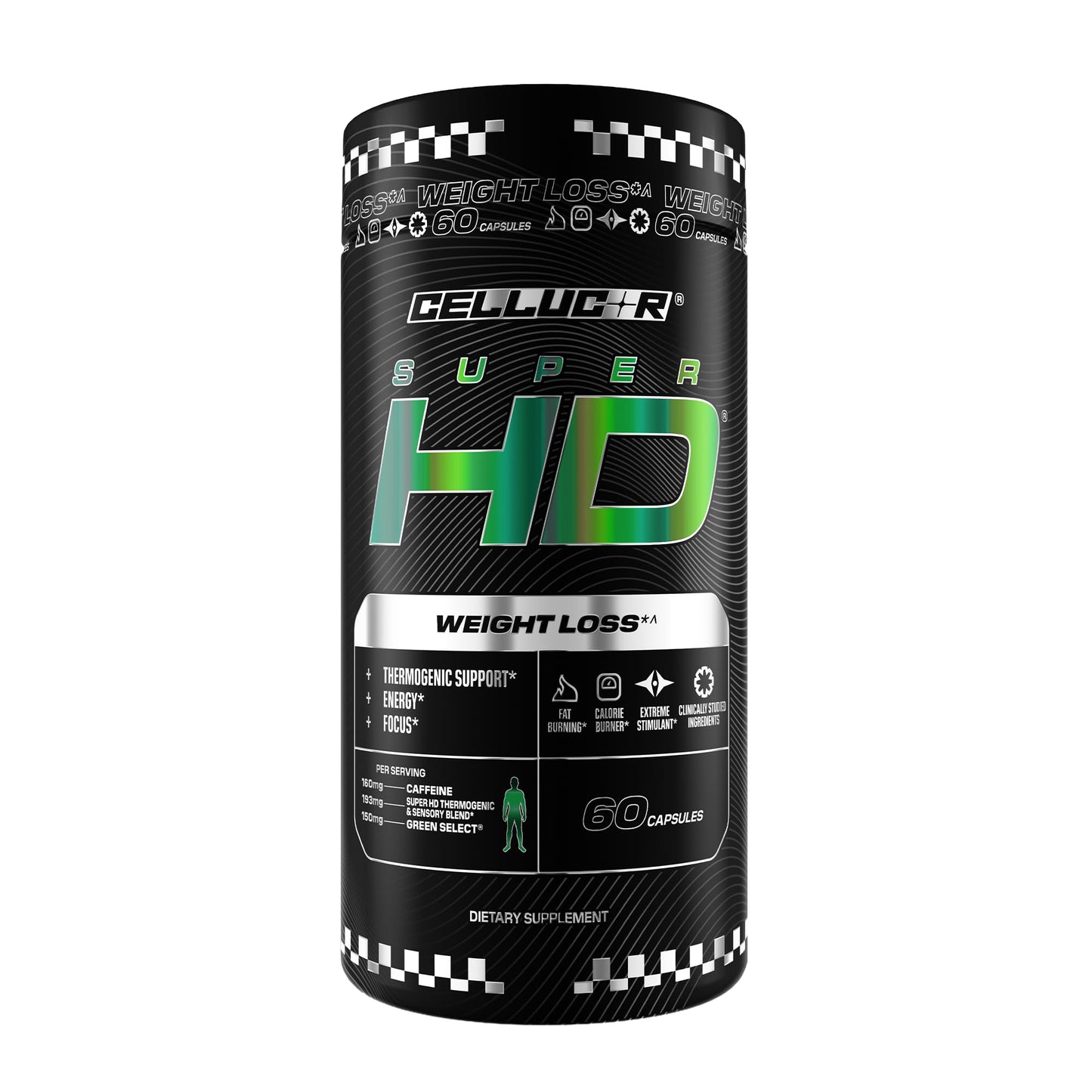 Cellucor SuperHD Thermogenic Fat Burner Weight Loss Supplement, Appetite Suppressant, & Energy Booster Capsimax, Green Tea Extract, 160mg Caffeine - Maple Wellness Supplements