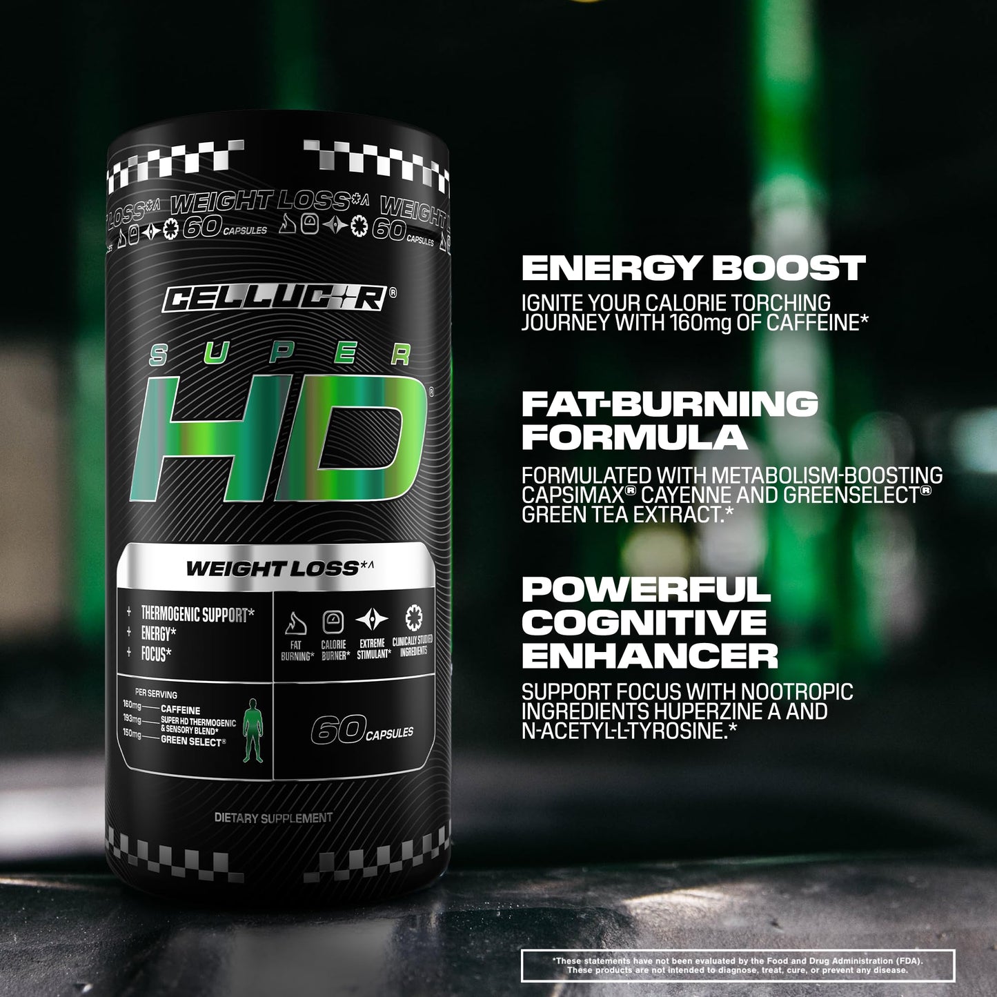 Cellucor SuperHD Thermogenic Fat Burner Weight Loss Supplement, Appetite Suppressant, & Energy Booster Capsimax, Green Tea Extract, 160mg Caffeine - Maple Wellness Supplements