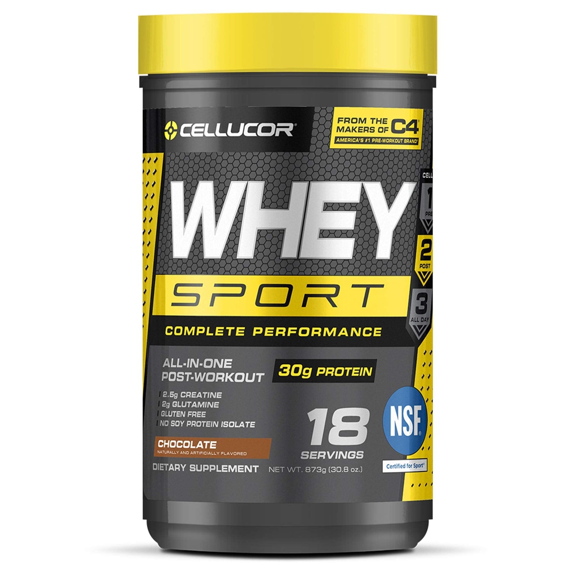 Cellucor Whey Sport Protein Powder Chocolate | Post Workout Recovery Drink with Whey - Maple Wellness Supplements