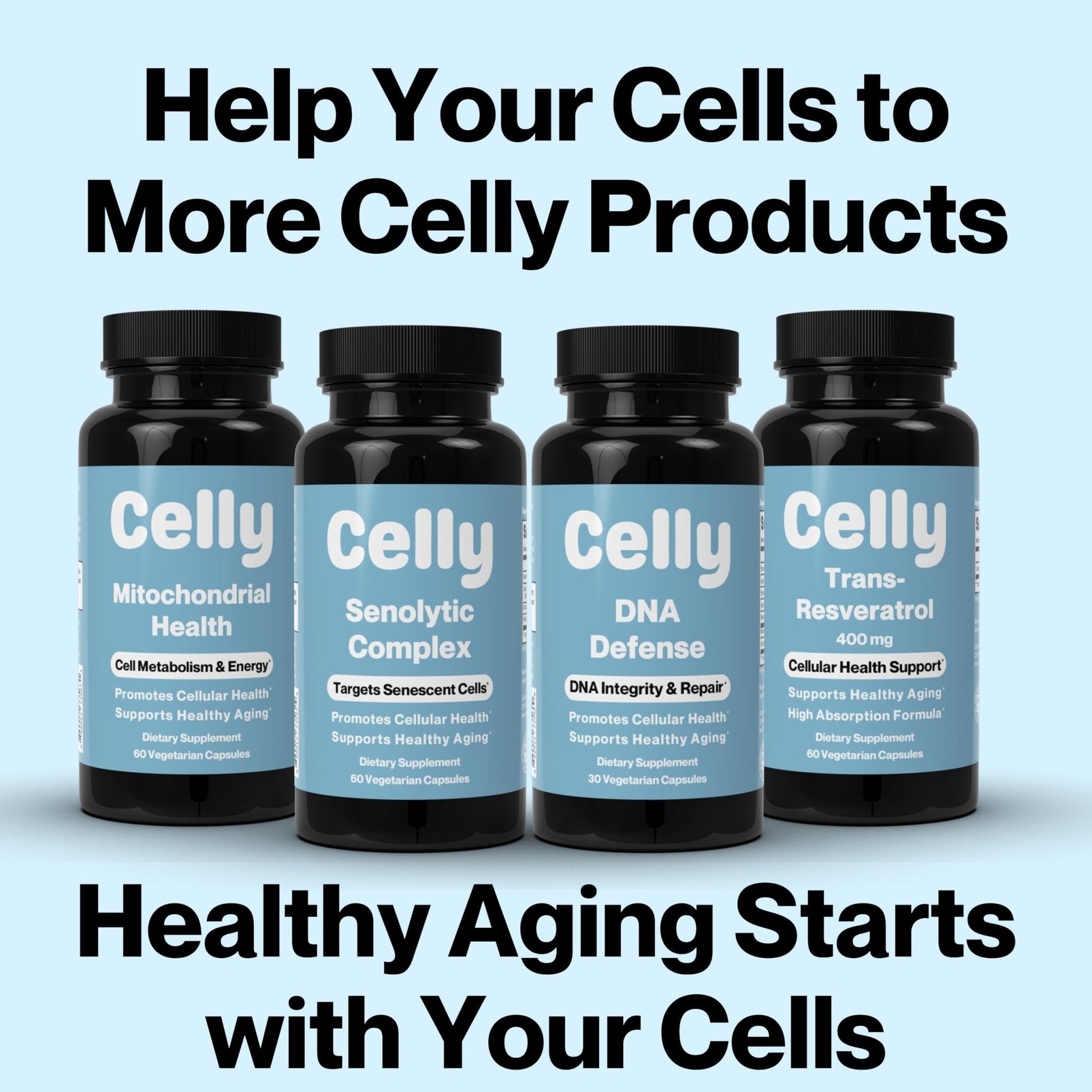 Celly NAD Booster | Longevity Supplement for Healthy Aging with NR (Nicotinamide Riboside) and Nicotinamide | Promotes Cell Function & Vitality | Non-GMO & 3rd Party Tested - Maple Wellness Supplements