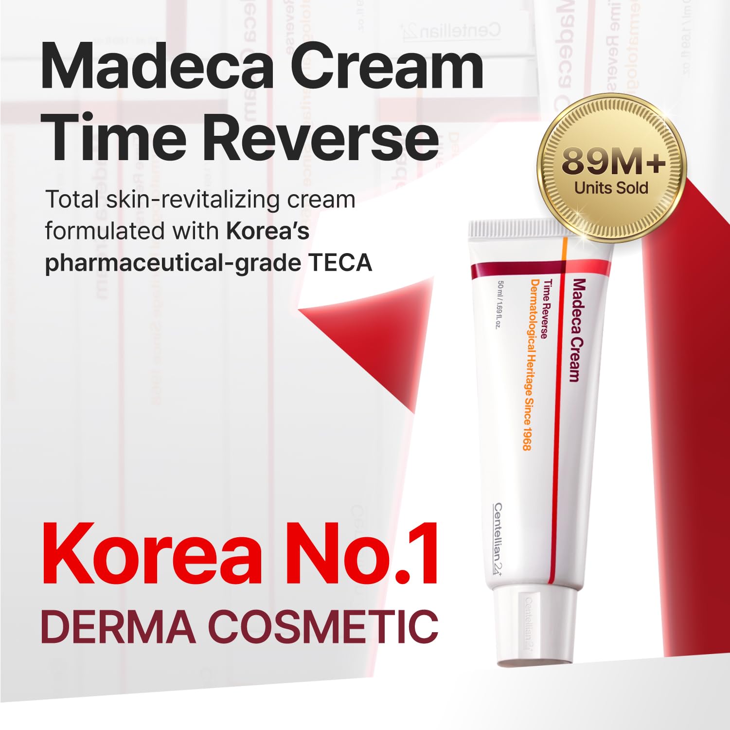 CENTELLIAN 24 Madeca Cream Time Reverse (1.69 fl oz) - TECA Centella Asiatica Glow Face Cream Moisturizer, Hydrating - Maple Wellness Supplements