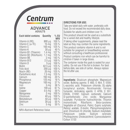 Centrum Advance Multivitamin & Mineral Supplements, 24 essential nutrients including - Maple Wellness Supplements