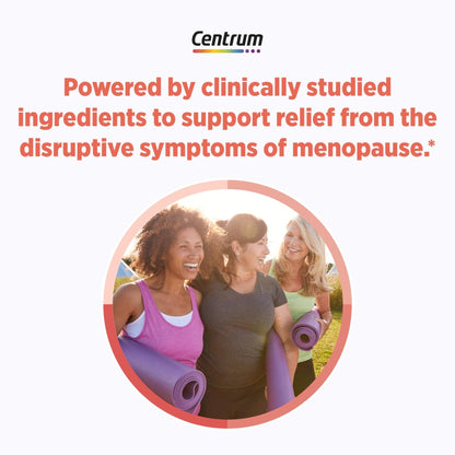 Centrum Clear Mind and Calm Mood Menopause Support Tablets, with Clinically Studied enXtra, 30 Count - Maple Wellness Supplements