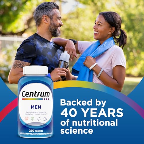 Centrum Multivitamin for Men, Multivitamin/Multimineral Supplement with Vitamin D3, B Vitamins and Antioxidants, Gluten Free - Maple Wellness Supplements