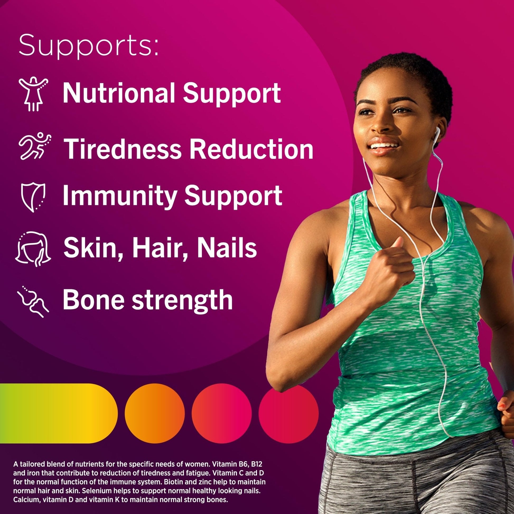 Centrum Women Tablets Multivitamin & Mineral Supplements, with 23 essential nutrients - Maple Wellness Supplements