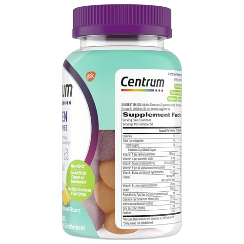 Centrum Women’s Multivitamin Gummies, Immune, Energy, Healthy Appearance Support, 100 Count, 50 Day Supply - Maple Wellness Supplements