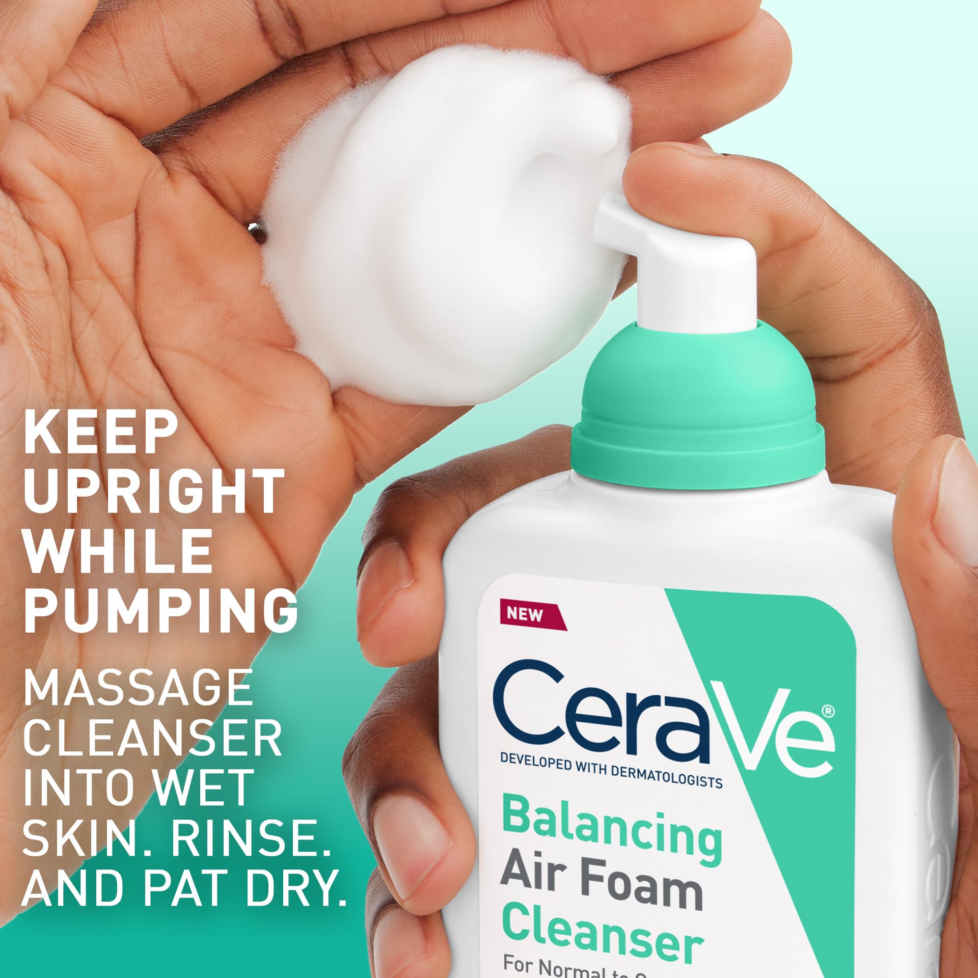 CeraVe Balancing Air Foam Face Wash, Foaming Facial Cleanser For Combination Skin, 8HR Oil Control + 24HR Hydration - Maple Wellness Supplements