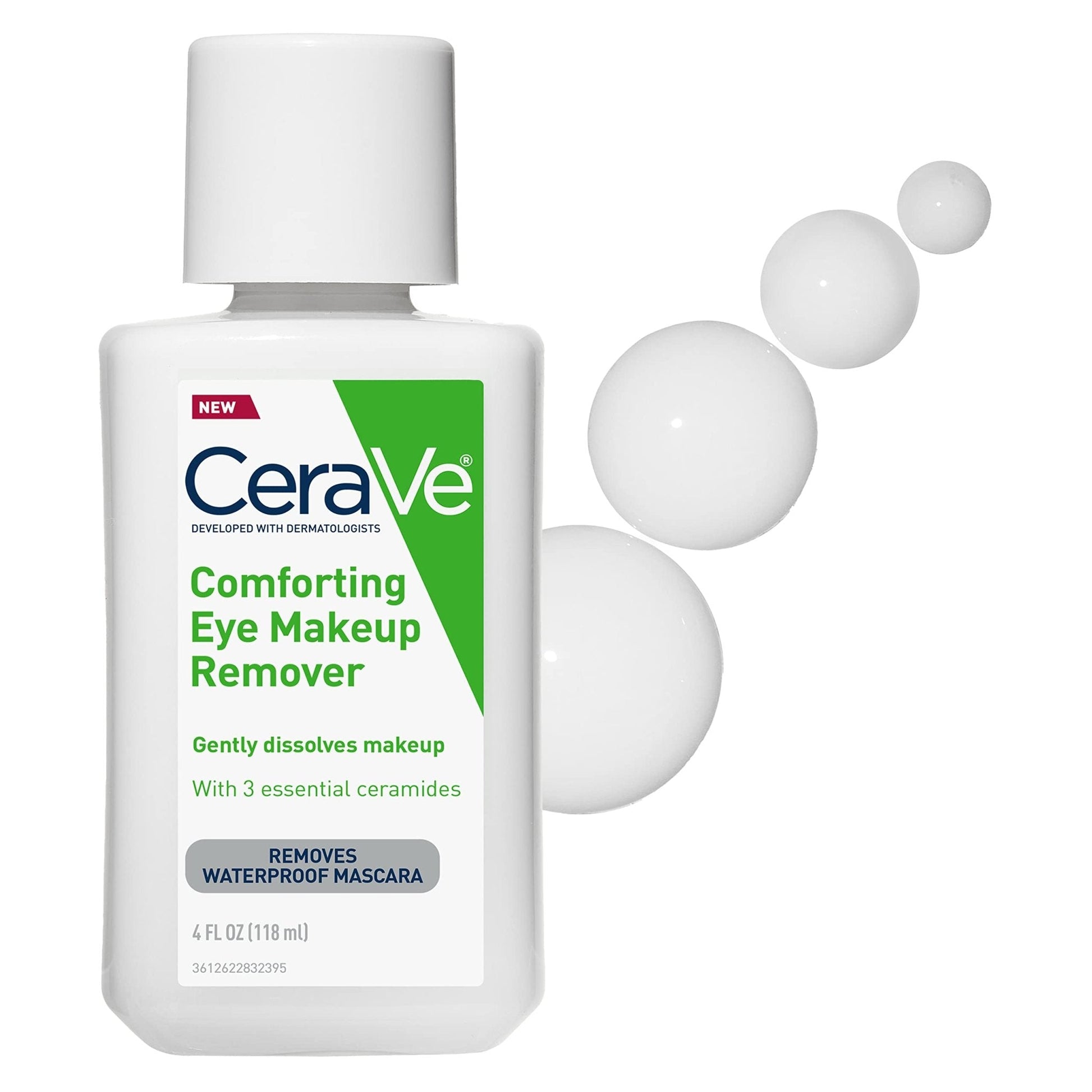 CeraVe Eye Makeup Remover with Hyaluronic Acid and Ceramides, Waterproof, Non-Comedogenic, Fragrance Free - Maple Wellness Supplements