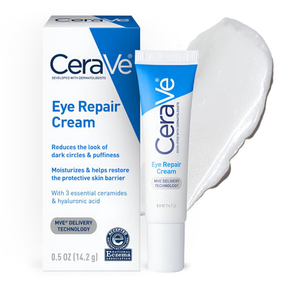 CeraVe Eye Repair Cream, Under Eye Cream For Puffiness And Bags Under Eyes, Hyaluronic Acid + Niacinamide - Maple Wellness Supplements