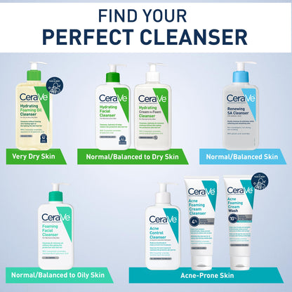 CeraVe Hydrating Cream To Foam Cleanser, Makeup Remover Face Wash For Dry Skin - Maple Wellness Supplements